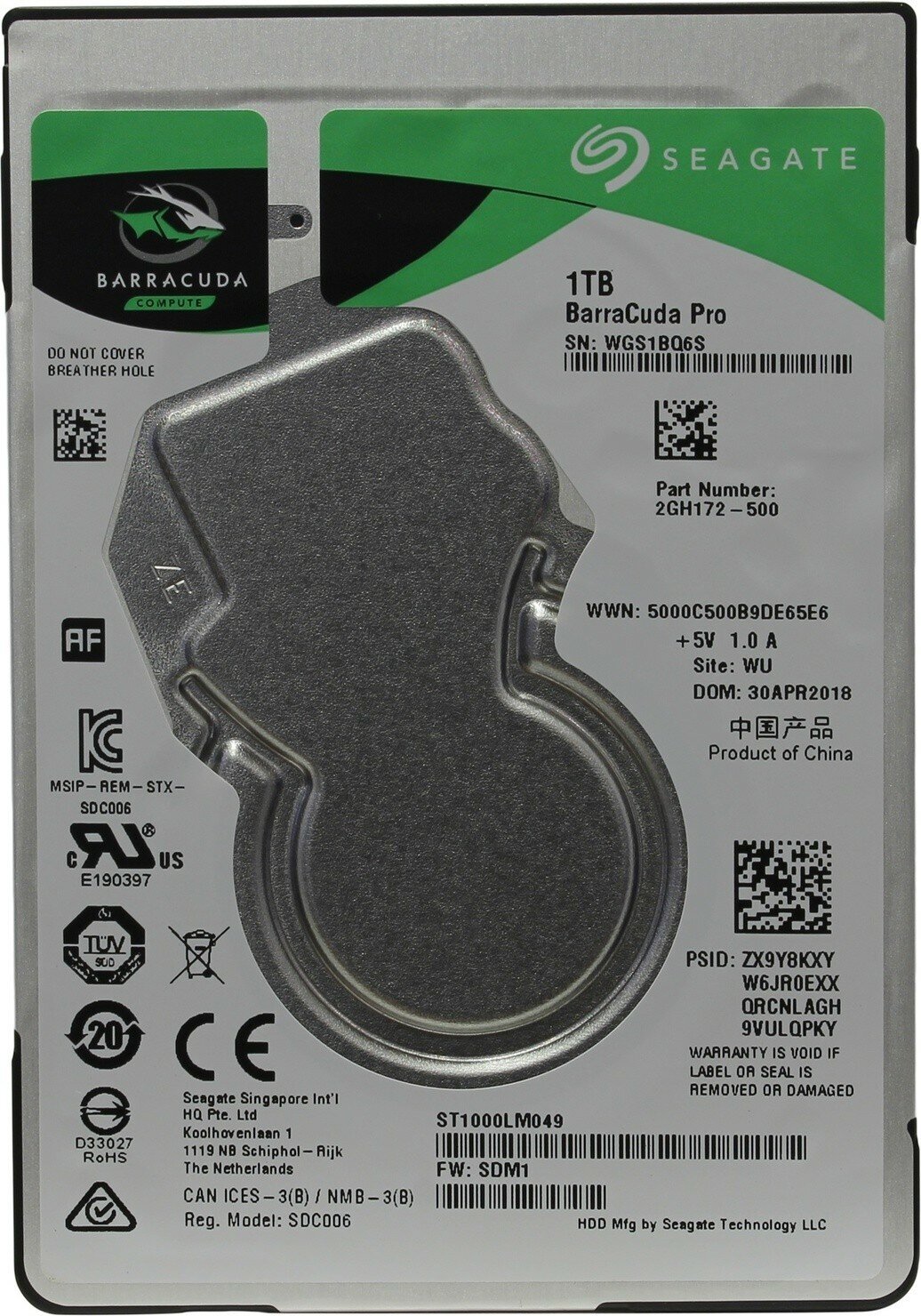 Жесткий диск SEAGATE Barracuda Pro , 1Тб, HDD, SATA III, 2.5" - фото №11