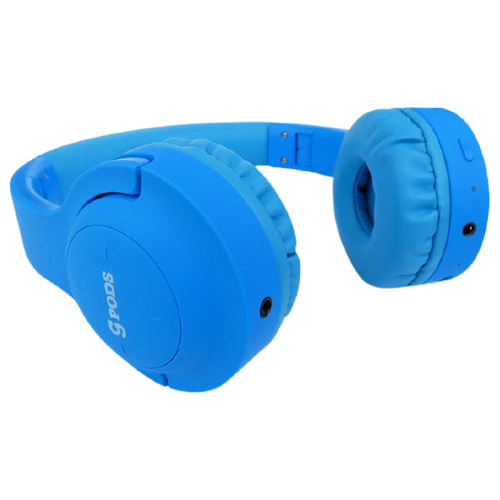 Беспроводные Детские Bluetooth-наушники CaseGuru CGPods Kids с микрофоном Blue