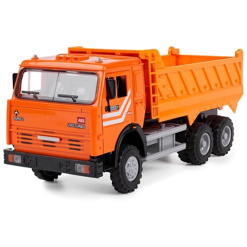 Грузовик Play Smart Автопарк 6520 (9099A/B/C/D) 1:16, 24 см, оранжевый фургон play smart автопарк 6520 9119b 1 54 15 см белый красный