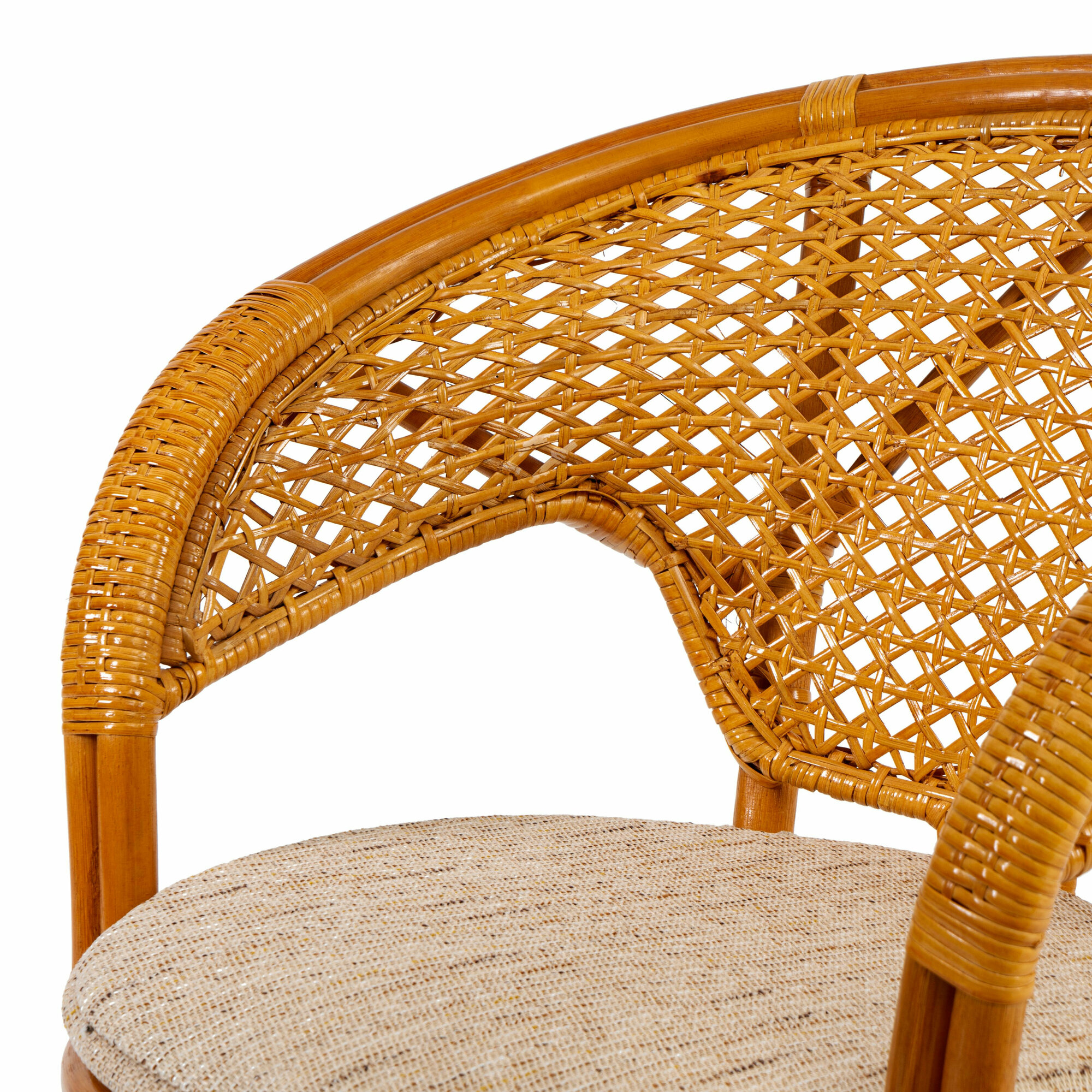 Комплект TetChair "PELANGI" 02/15 ( стол со стеклом + 4 кресла ) [без подушек] ротанг, Honey (мед) - фотография № 12