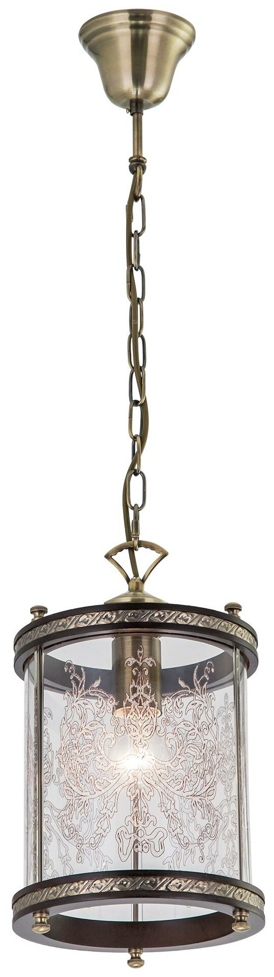 Подвесной светильник Citilux Версаль CL408113R прозрачный бронзовый,венге