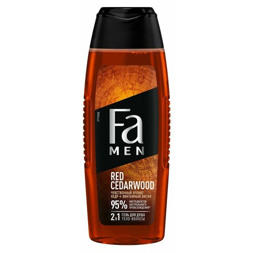 Гель для душа Fa Men 2 в 1 Red Cedarwood с ароматом кедра и винтажного виски, 250 мл, 3 шт