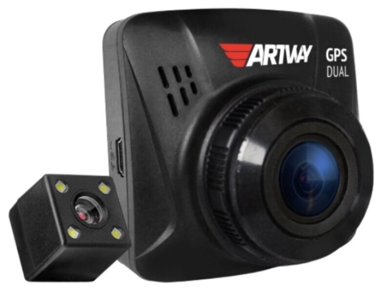 Видеорегистратор ARTWAY AV-398 GPS Dual Compact, 1920х1080, 3,0",170°, 2 кам.