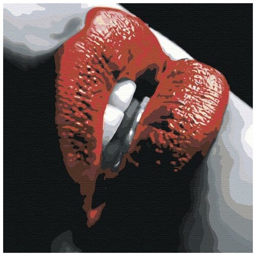 Губы с красной помадой Раскраска картина по номерам на холсте губы раскраска картина по номерам на холсте