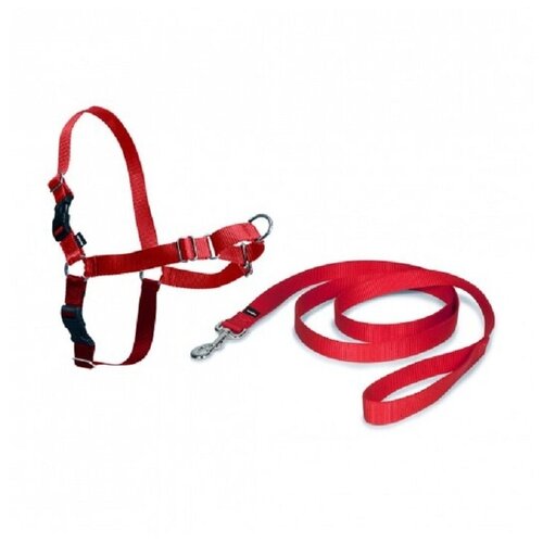 Корректирующая шлейка Easy Walk красная с поводком, размер XL
