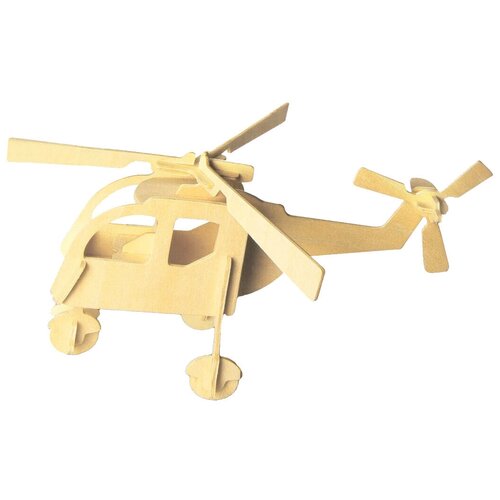 фото Сборная деревянная модель vga wooden toys авиация: вертолет (p001-no) чудо-дерево