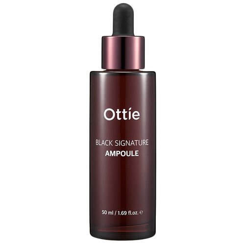 Ottie Black Signature Ampoule Ампула для лица с муцином черной улитки, 50 мл