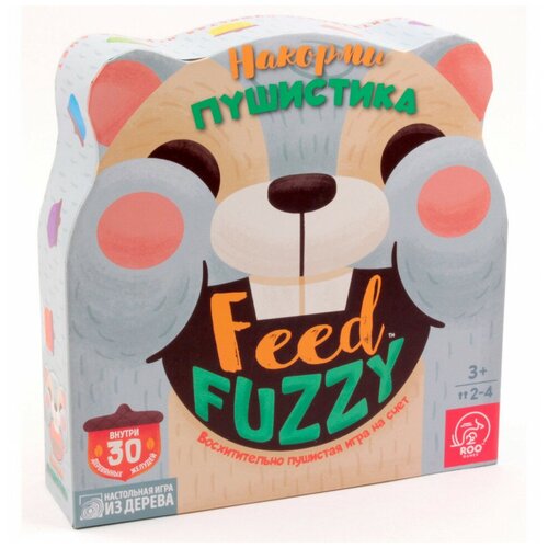 Игра настольная TREE TOYS из дерева Feed Fuzzy Накорми Пушистика