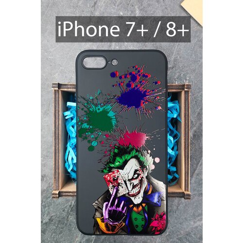 Силиконовый чехол Джокер карта с кляксой для iPhone 7+ / iPhone 8+ / Айфон 7+ / Айфон 8+