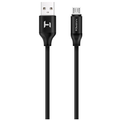 Кабель HARPER USB - microUSB (SCH-330), 1 м, черный кабель harper usb lightning sch 530 1 м черный