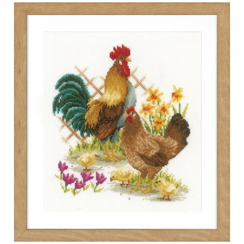 PN-0156469 Набор для вышивки крестом Vervaco Chicken family 