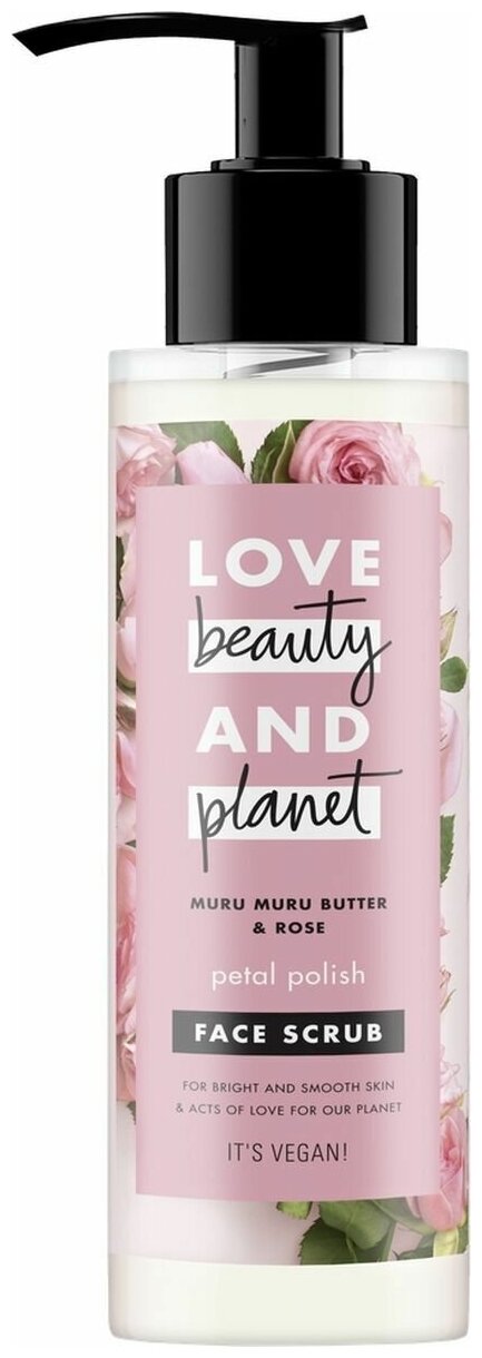 Love Beauty and Planet скраб для лица Гладкость Лепестков, 115 мл