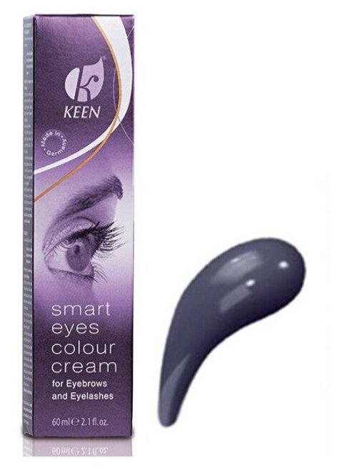 KEEN Краска для бровей и ресниц Smart Eyes Colour Cream, 60 мл, графит, 60 мл