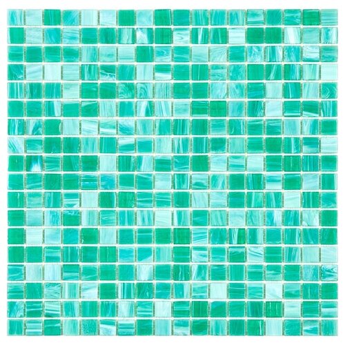 Мозаика для бассейна одноцветная чип 15 стекло Alma MN474 зеленый квадрат глянцевый