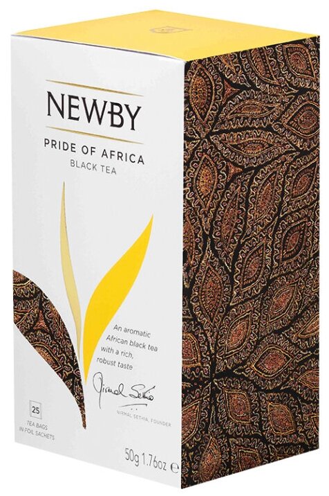 Чай черный Newby Pride of Africa в пакетиках, 25 пак. / черный пакетированный чай / Кенийский чай / Африканский - фотография № 2