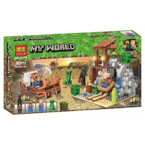 конструктор lari bela my world 1094 деревня 1600 дет Конструктор Lari (Bela) My World 11137 Погоня, 303 дет.