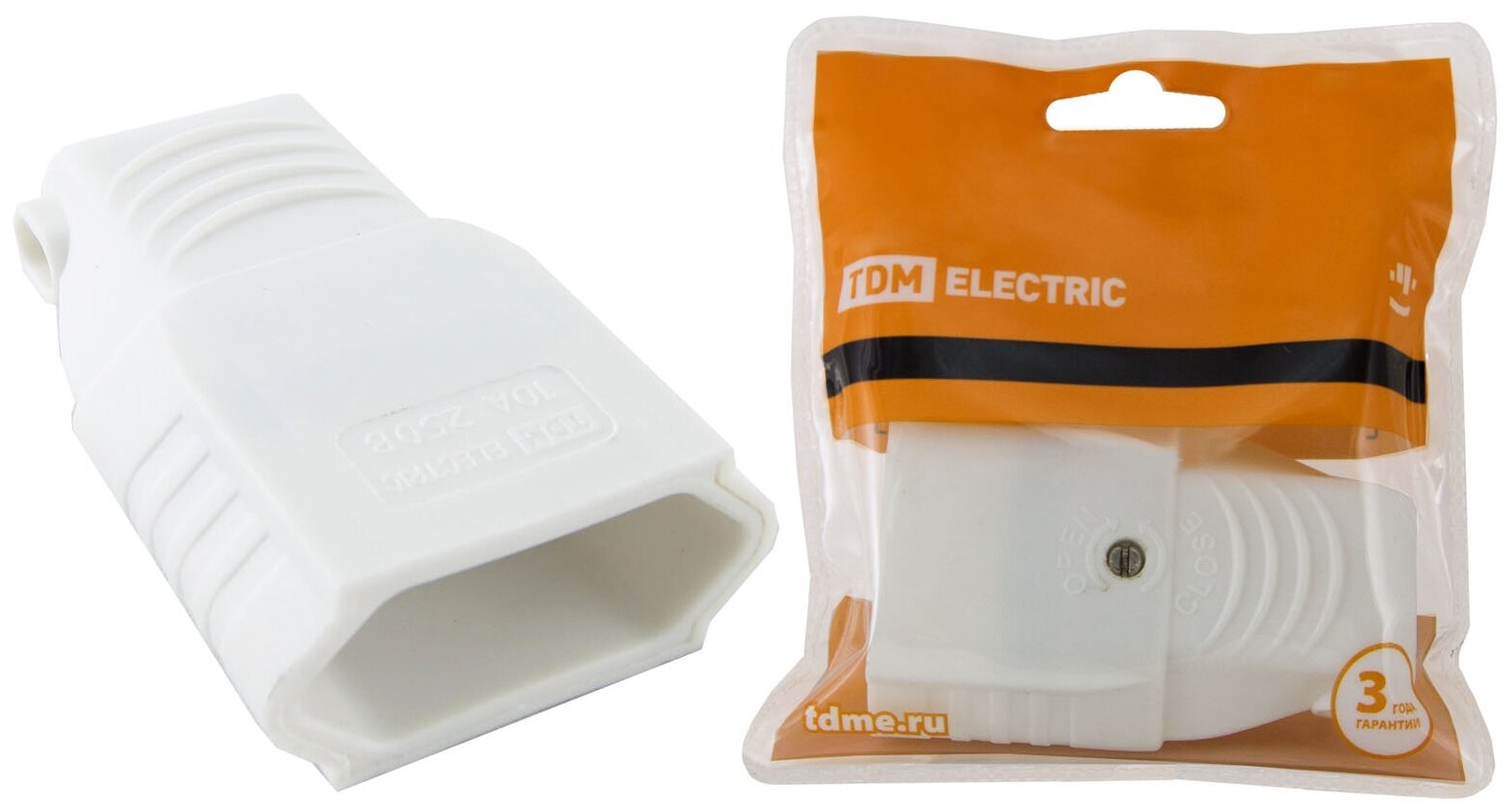 фото Штепсельная розетка с/з TDM 2П 10А 250B CEE 7/16 белая SQ1806-0092 15499518