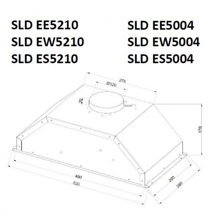 Вытяжка полновстраиваемая 50 см Schaub Lorenz SLD EE5210 - фото №13