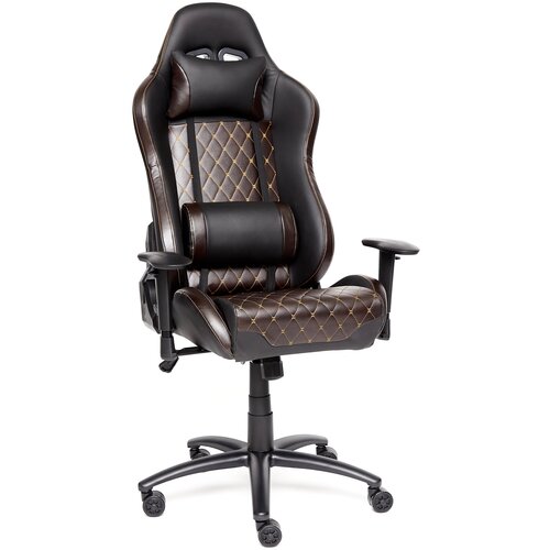 фото Компьютерное кресло tetchair ichess игровое, обивка: искусственная кожа, цвет: черный/коричневый