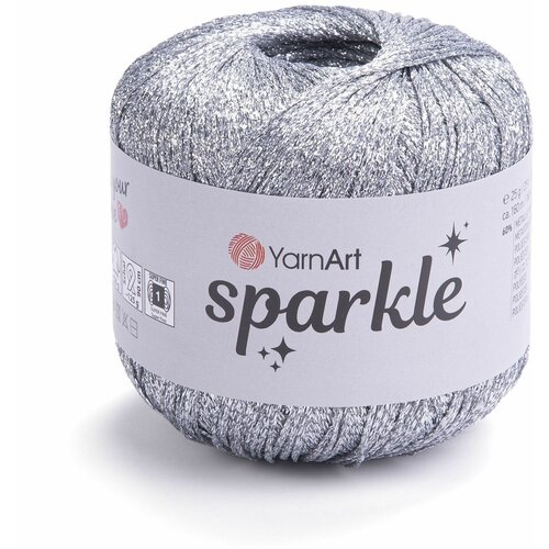 Пряжа YarnArt Sparkle Ярнарт Спаркл, 1300, 60% металлик полиэстер, 40% полиамид, 25 г, 160 м, 1 моток.