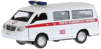 Микроавтобус ТЕХНОПАРК Скорая помощь (FY6000-AMB-SL), 12.5 см, белый
