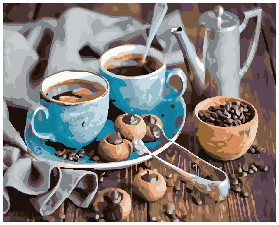 Картина по номерам "Утренний кофе", 40x50 см
