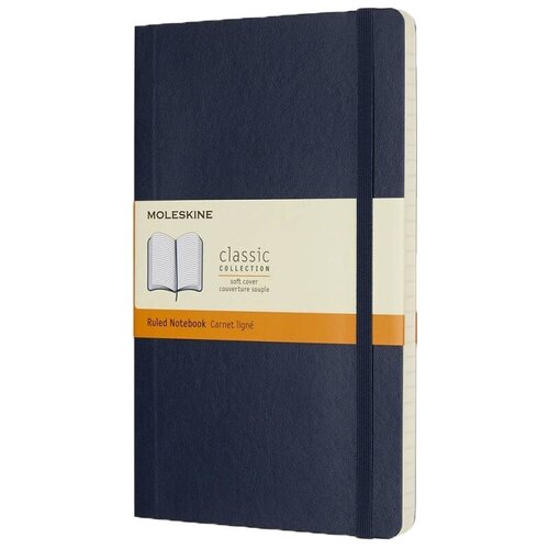 Блокнот Moleskine CLASSIC SOFT QP616B20 Large 130х210мм 192стр. линейка мягкая обложка синий сапфир