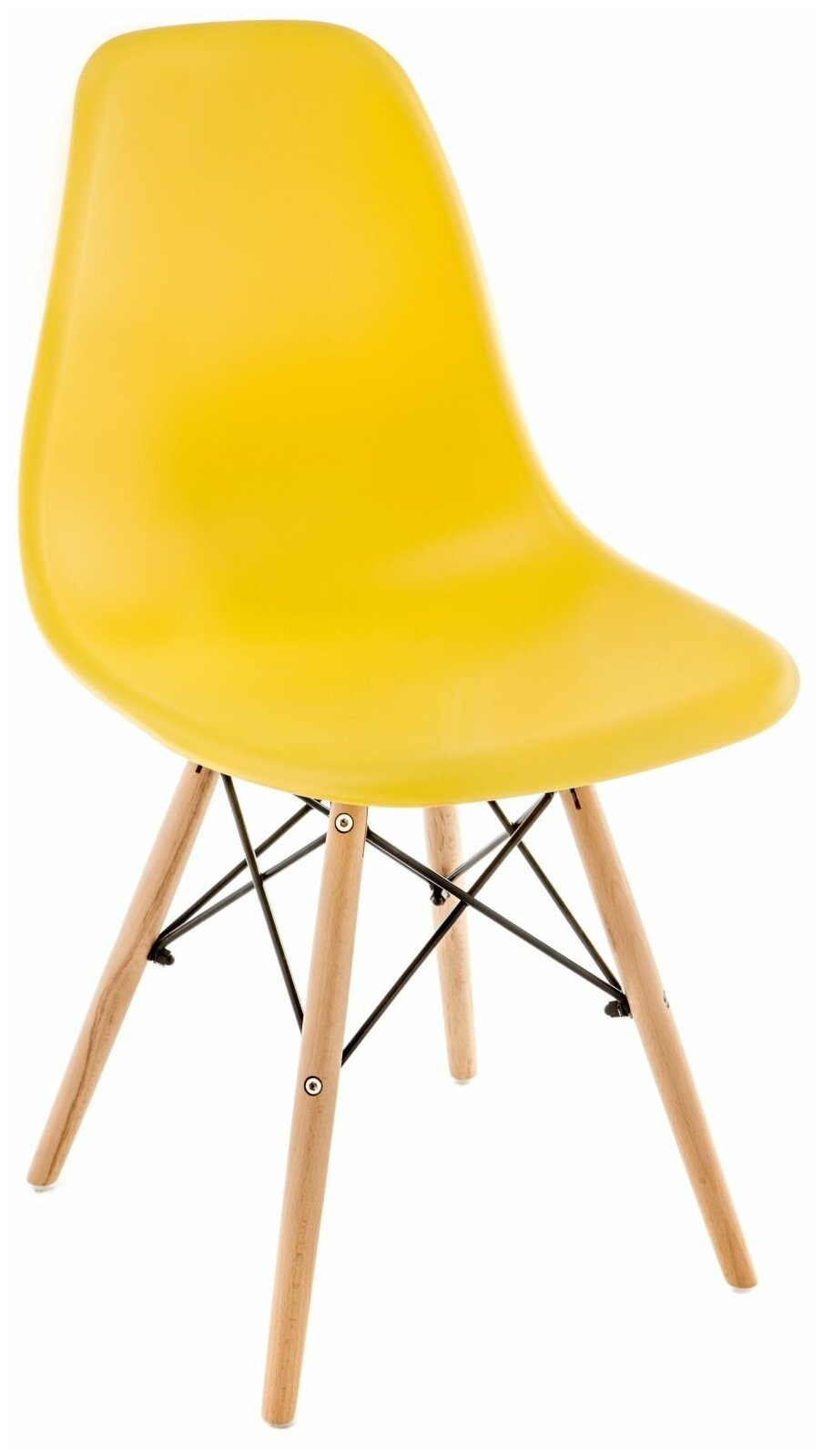 Пластиковый стул Woodville Eames PC-015 желтый