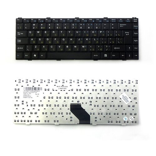 Клавиатура для ноутбука Dell Inspiron 1425 1427 Series Г-образный Enter Черная без рамки 0KN0-7X2RU01 PK1301Q0350 75000₽