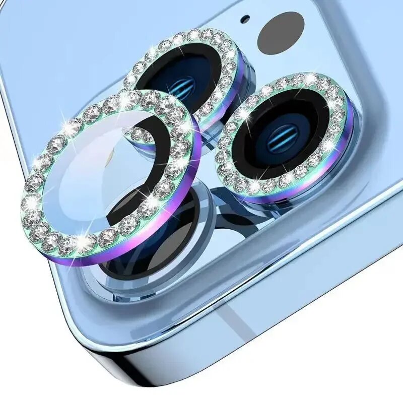 Чехол для iPhone 15 Pro, 3шт, с кристаллами, Colorful
