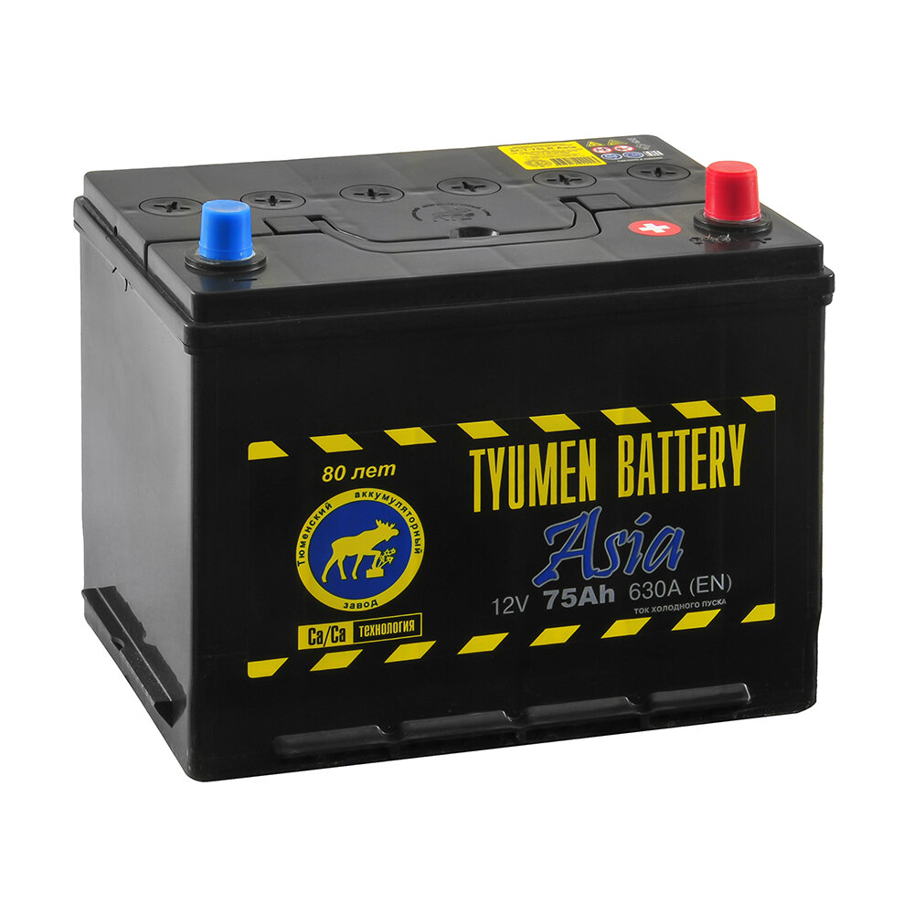 Аккумулятор TYUMEN BATTERY ASIA 75 Ач 630А О/П TNSa75.0