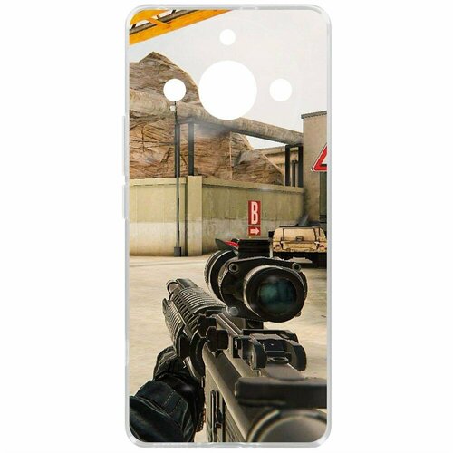 Чехол накладка Krutoff Clear Case Cтандофф 2 (Standoff 2) Оптика для Realme 11 Pro+