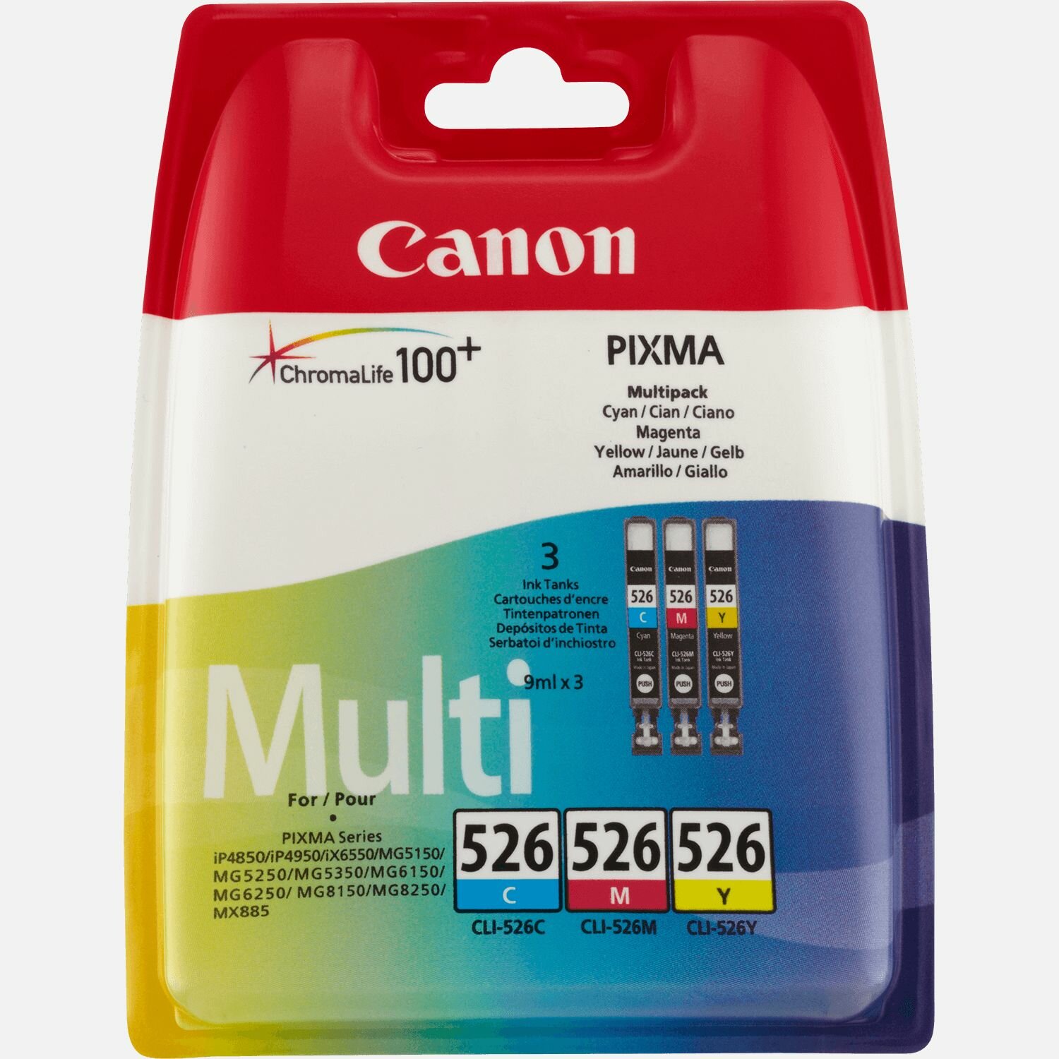 Картриджи Canon CLI-526 C/M/Y Ink Cartridges – Multipack