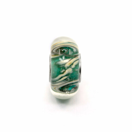Handinsilver ( Посеребриручку ) Подвеска-шарм из муранского стекла Lampwork зеленый (1шт)