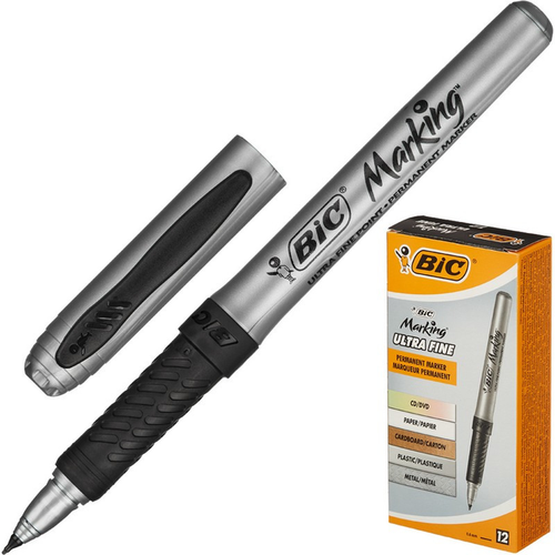 BIC Маркер для CD BIC резиновый грип, черный, 0,7 мм