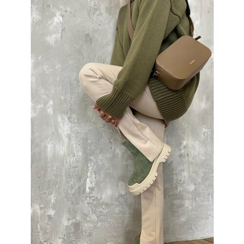 фото Сумка кросс-боди tikitorch, фактура гладкая, коричневый, бежевый