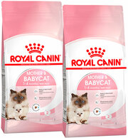 ROYAL CANIN MOTHER & BABYCAT 34 для котят до 4 месяцев, беременных и кормящих кошек (0,4 + 0,4 кг)