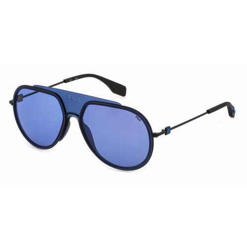 Солнцезащитные очки Fila SFI084 530Y, прямоугольные, оправа: металл, для мужчин, черный