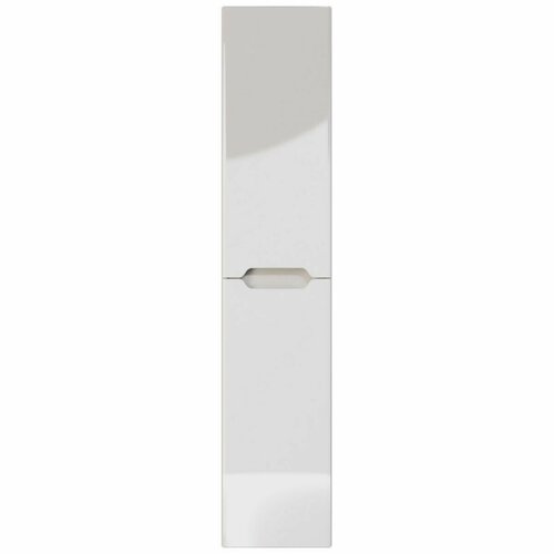 Пенал Dreja QL35, 35 см, подвесной/напольный, универсальный, 2 дверцы, 4 стеклянные полки, белый глянец