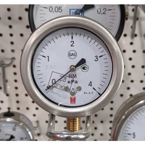 НМ-63-4кПа, кл. т.1,5, М12х1,5 манометр газовый, низкого давления. Поверка III кв. 2023г.