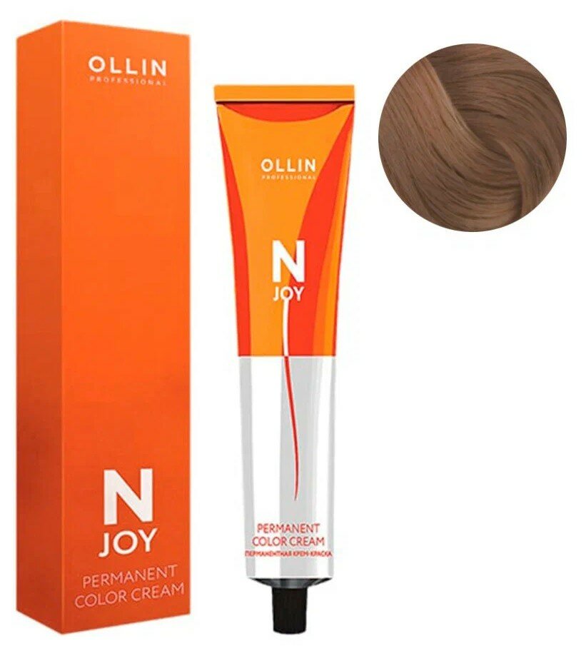 OLLIN Professional Стойкая крем-краска для волос N-Joy Color Cream, 8/71 светло-русый коричнево-пепельный, 100 мл