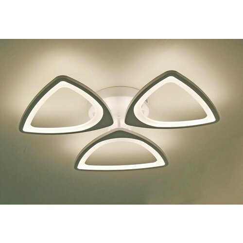 Люстра потолочная светодиодная «Caso» 2570-3 с пультом управления 15 м² регулируемый белый свет цвет белый