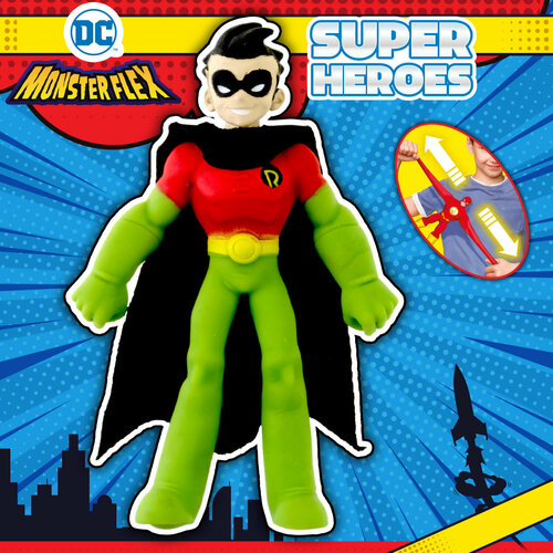 Игрушка-антистресс 1TOY MONSTER FLEX SUPER HEROES, Robin тянущаяся фигурка 15см тянущаяся фигурка 1toy monster flex 5 серия минотавр