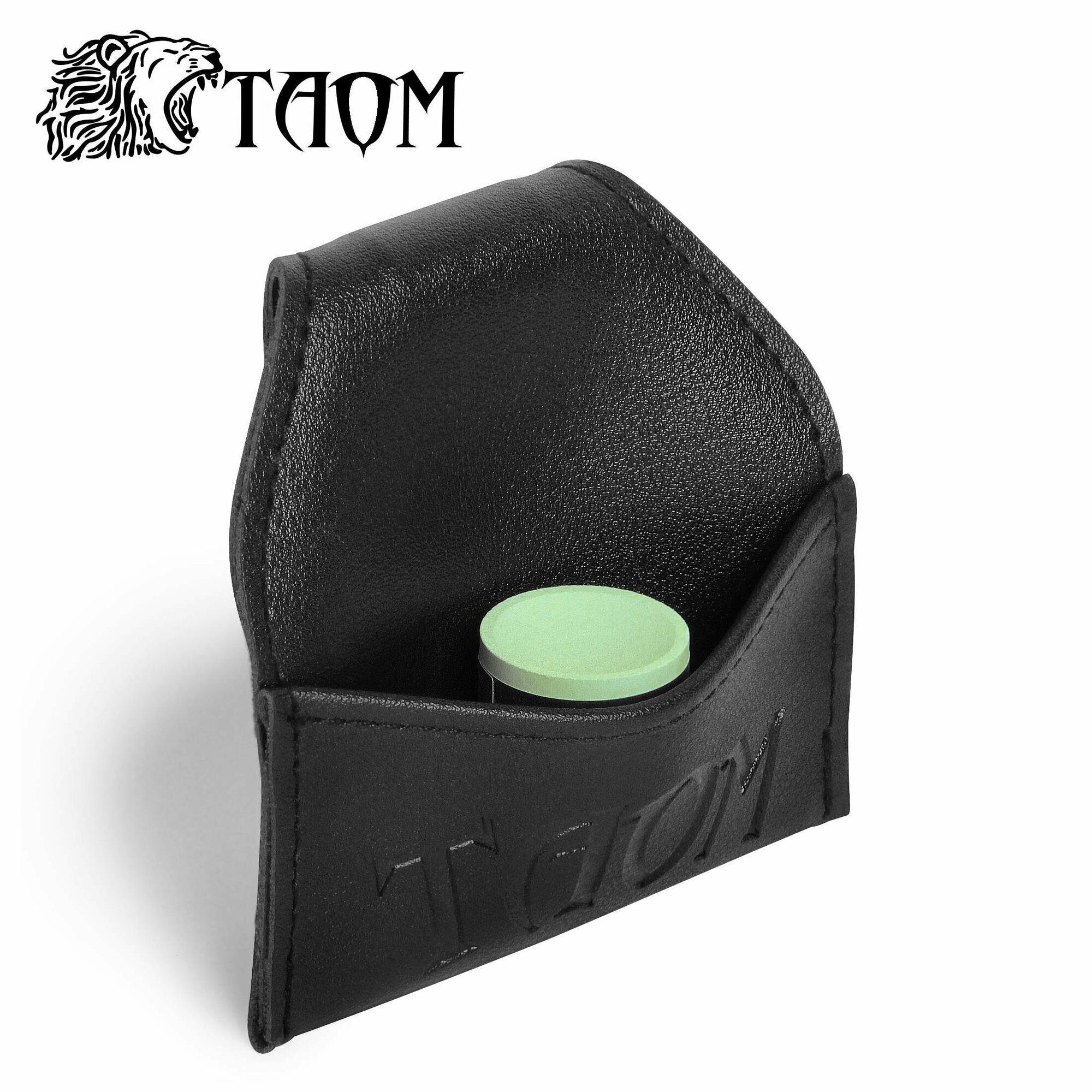 Мел для бильярда Taom V10 Chalk Green и держатель Taom Chalk Bag (Набор)