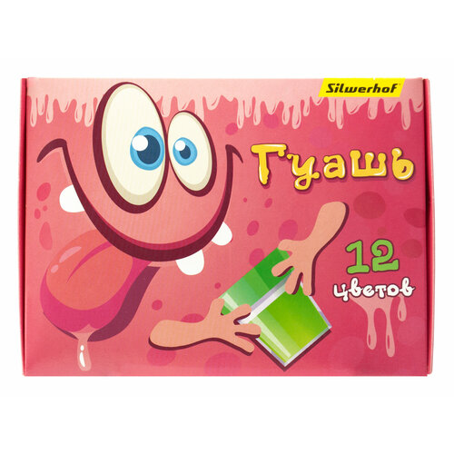 Набор из 16 штук Гуашь Silwerhof Монстрики 12цв. бан. 20мл. картон. кор. гуашь луч 30с 1829 08 1цв серебристый бан 240мл без кисти пл бан