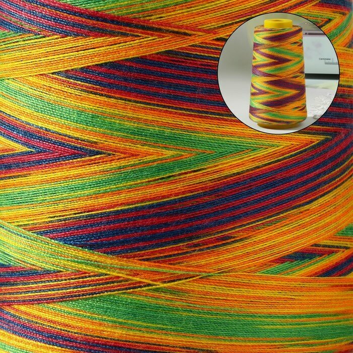 Нитки мультиколор 40/2, 2700 м, цвет разноцветный