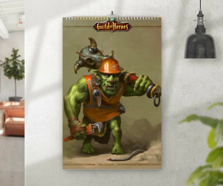 Календарь перекидной по игре Guild of Heroes, Гильдия Героев №18, А4