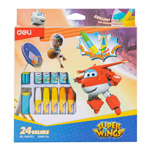 Пастель масляная Deli Super Wings набор 24 цвета EC009-24, 1699715