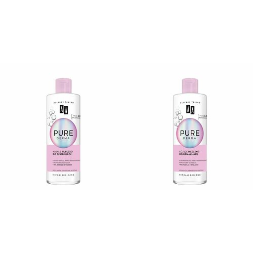 AA PURE DERMA Успокаивающее очищающее молочко 200мл ,2уп.