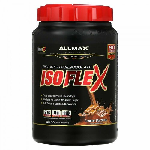 ALLMAX, Isoflex, Pure Whey Protein Isolate, Caramel Macchiato, 2 lbs (907 g)